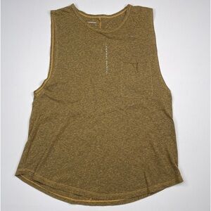 good hYOUman Tank Top Yellow Grey Stretchy Comfy Summer Beach Vacation Athletic